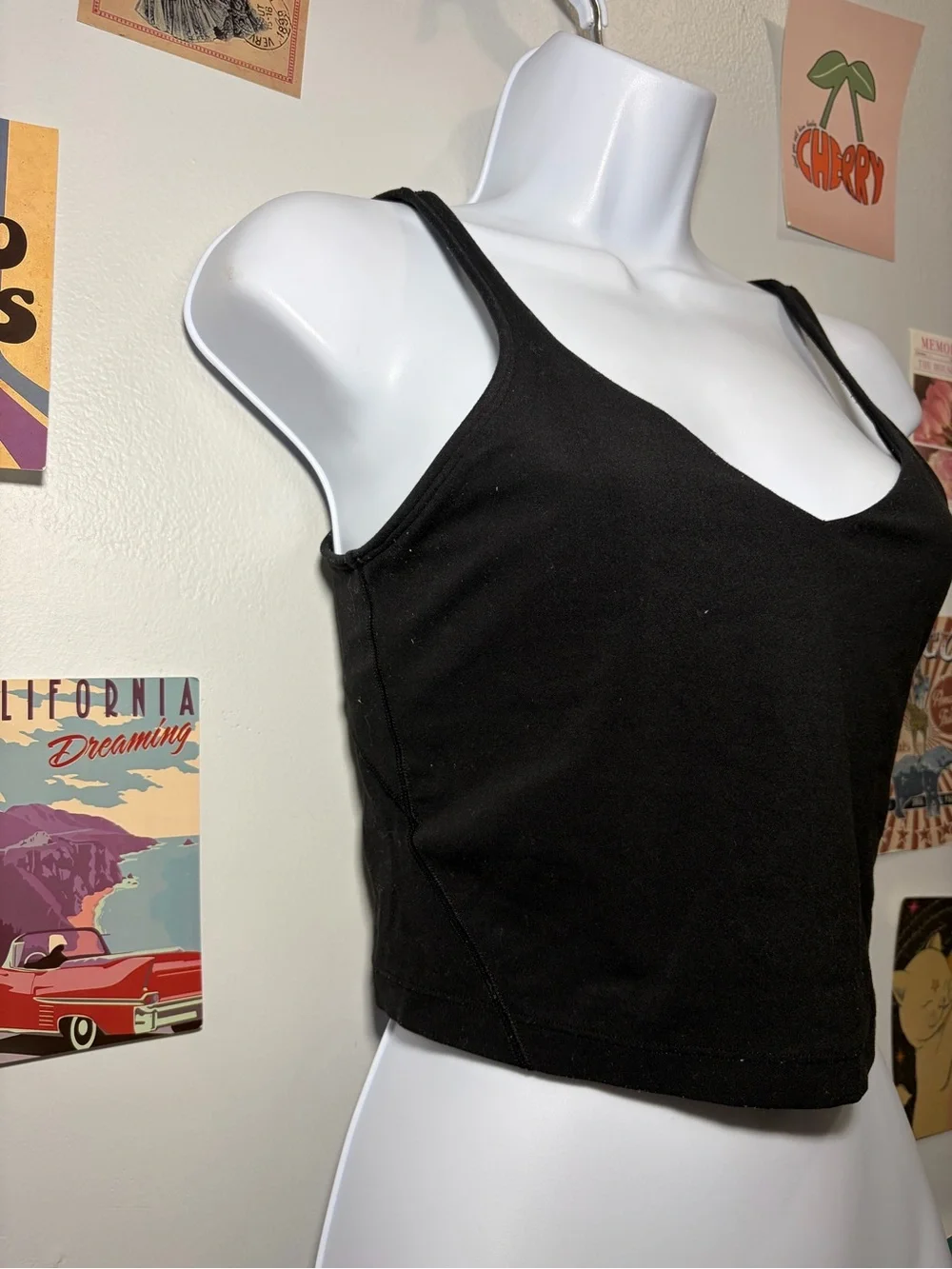 lululemon athletica Black Cropped Tank Top